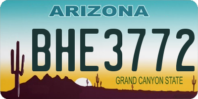 AZ license plate BHE3772