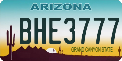 AZ license plate BHE3777