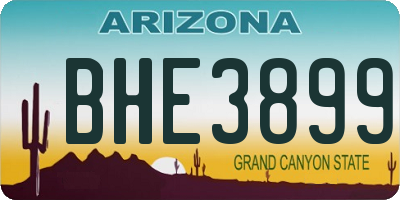 AZ license plate BHE3899