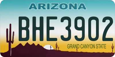 AZ license plate BHE3902