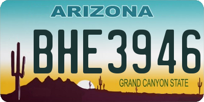 AZ license plate BHE3946