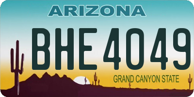 AZ license plate BHE4049