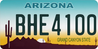 AZ license plate BHE4100