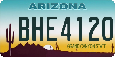 AZ license plate BHE4120