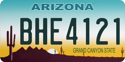AZ license plate BHE4121