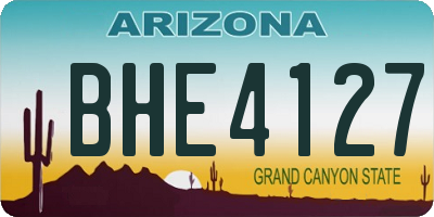 AZ license plate BHE4127