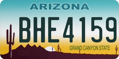 AZ license plate BHE4159