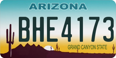 AZ license plate BHE4173