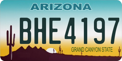 AZ license plate BHE4197