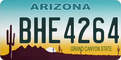 AZ license plate BHE4264