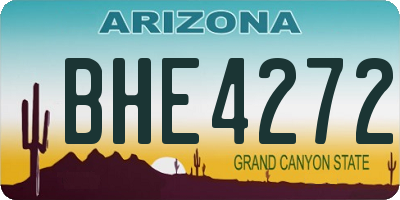 AZ license plate BHE4272