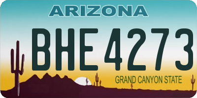 AZ license plate BHE4273