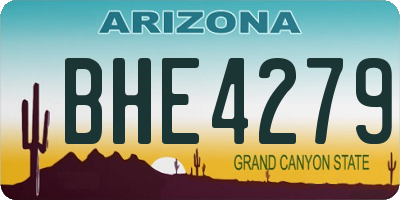 AZ license plate BHE4279