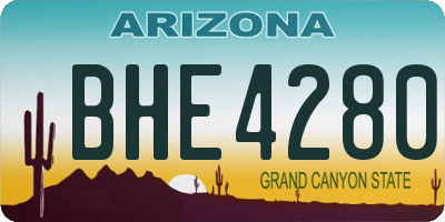 AZ license plate BHE4280