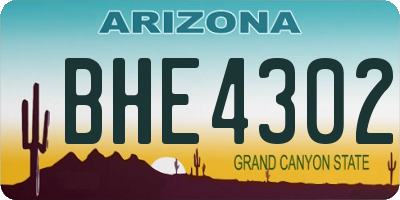 AZ license plate BHE4302