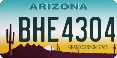 AZ license plate BHE4304