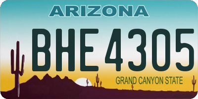 AZ license plate BHE4305