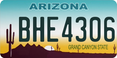 AZ license plate BHE4306