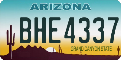 AZ license plate BHE4337