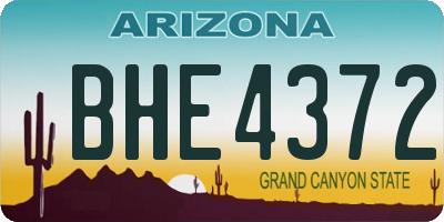 AZ license plate BHE4372