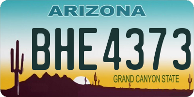 AZ license plate BHE4373