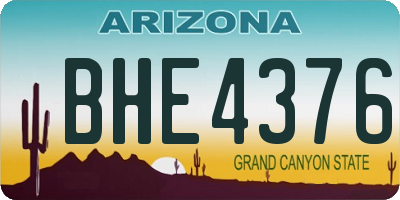 AZ license plate BHE4376