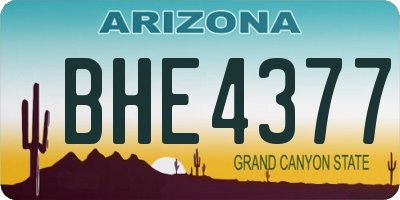 AZ license plate BHE4377