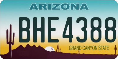 AZ license plate BHE4388