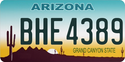 AZ license plate BHE4389