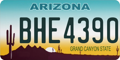 AZ license plate BHE4390