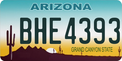 AZ license plate BHE4393