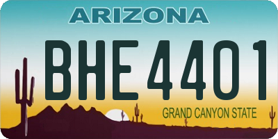 AZ license plate BHE4401