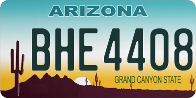 AZ license plate BHE4408