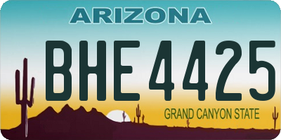 AZ license plate BHE4425