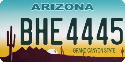AZ license plate BHE4445