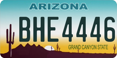 AZ license plate BHE4446