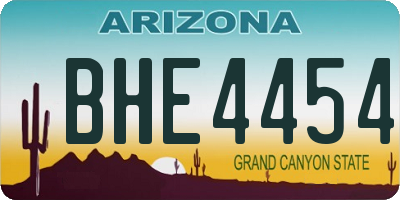 AZ license plate BHE4454