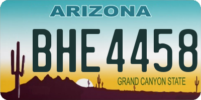AZ license plate BHE4458