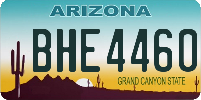 AZ license plate BHE4460
