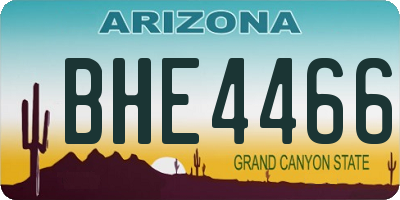 AZ license plate BHE4466