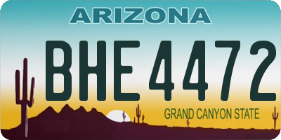 AZ license plate BHE4472