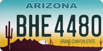 AZ license plate BHE4480