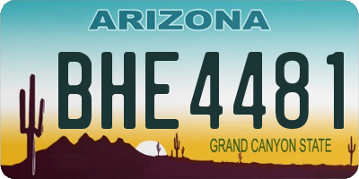 AZ license plate BHE4481