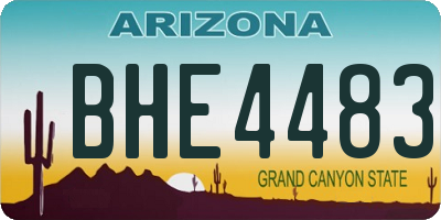AZ license plate BHE4483