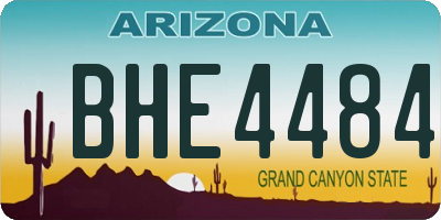 AZ license plate BHE4484
