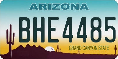 AZ license plate BHE4485