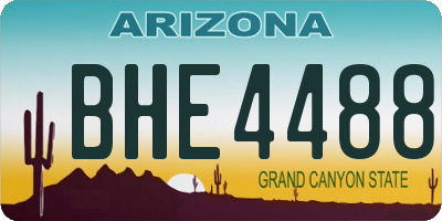 AZ license plate BHE4488