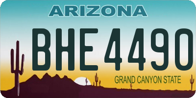 AZ license plate BHE4490