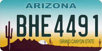 AZ license plate BHE4491