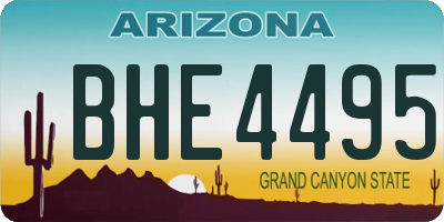 AZ license plate BHE4495